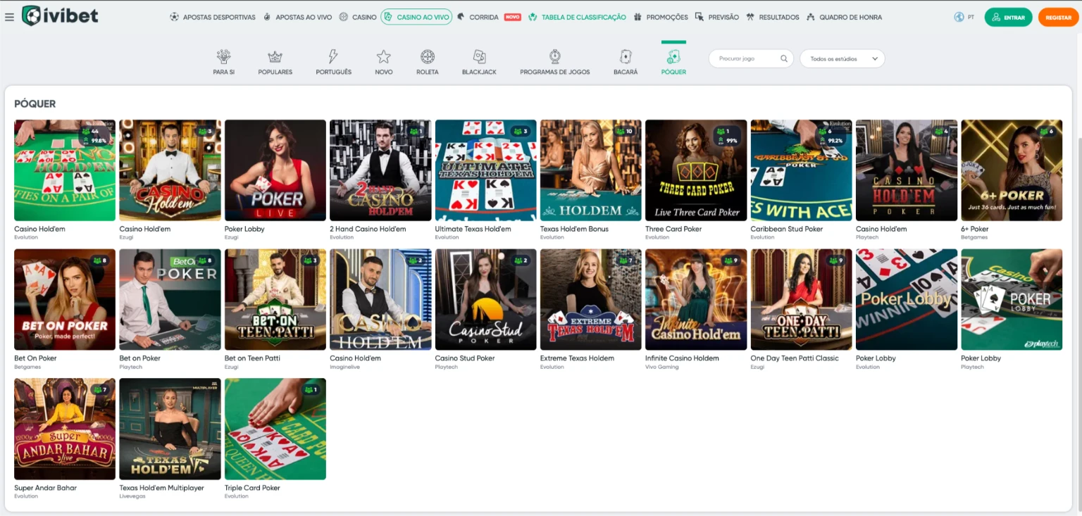 Poker Online na Ivibet